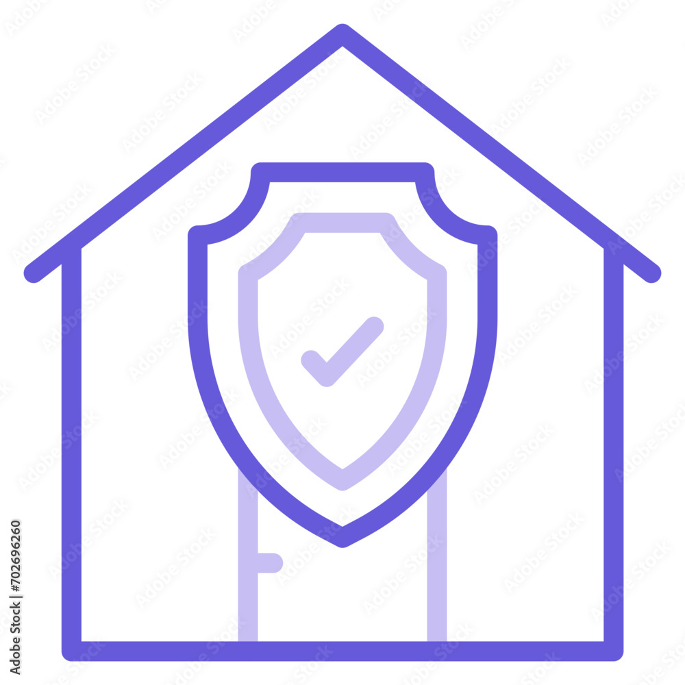 Wall mural home safety icon of work from home iconset.