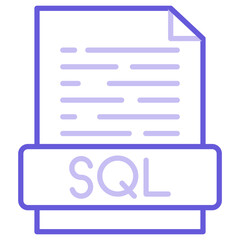 Obraz premium Sql File Icon of Computer Programming iconset.