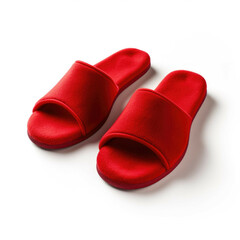 Red Slippers isolated on white background