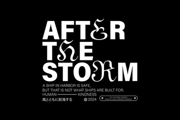 streetwear graphic tee typography design templates	