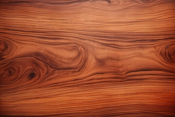 A smooth wooden board texture, with a glossy finish and a unique pattern of knots and grains - obrazy, fototapety, plakaty