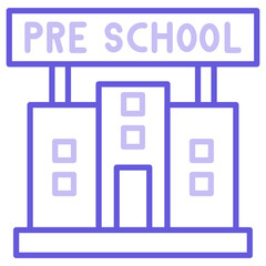 Preschool Icon of Online Education iconset.