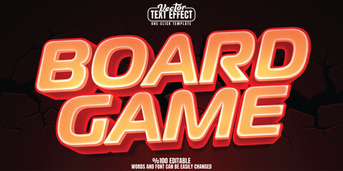 Board game editable text effect, customizable tabletop and family 3D font style