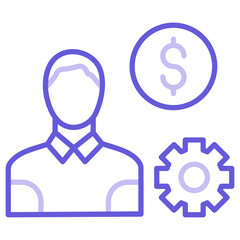 Fototapeta premium Trader Icon of Entrepreneurship iconset.