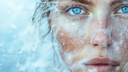 Foto op Canvas Frozen face,  woman portrait  © Ari