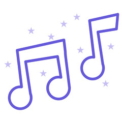 Musical Notes Icon of Birthday iconset.