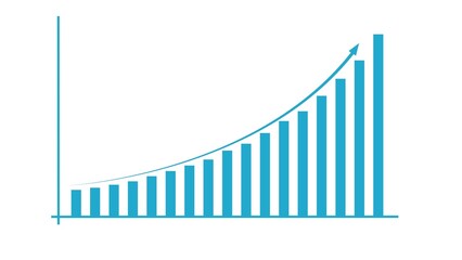 Abstract business graph chart icon illustration background  