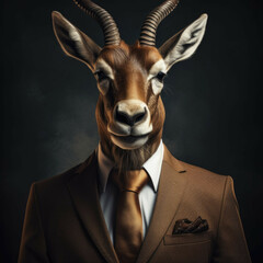 Antelope in a suit