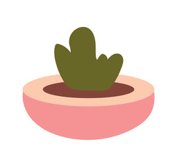 Garden element of colorful set. This illustration transforms a flowerbed into a visual spectacle against a clean white backdrop. Vector illustration.