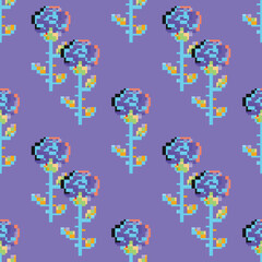 pop color rose playful pattern design for valentine's day