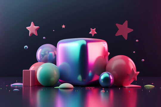 abstract 3d background minimalistic style