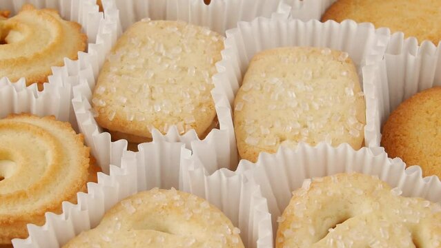 Shortbread cookies in a box.