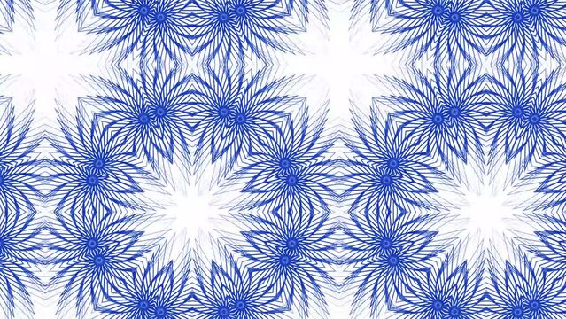 Abstract floral mandala pattern and seamless loop animation background  