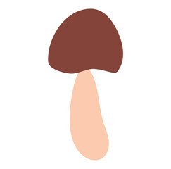 Autumn season element of colorful set. This artwork of mushroom invites viewers to appreciate the simplicity and natural grace of autumn through thoughtful design. Vector illustration.