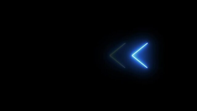 Abstract neon arrow loading bar animation background. 
