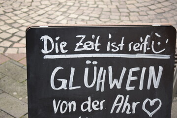 sign for Ahr Glühwein