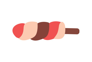 Ice cream of colorful set. This composition with popsicle invites viewers to immerse themselves in the playful and tasty world of frozen confections. Vector illustration.