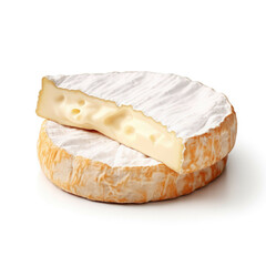 Camembert Cheese isolated on white background