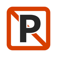 No parking sign. Do not parking. Vector.