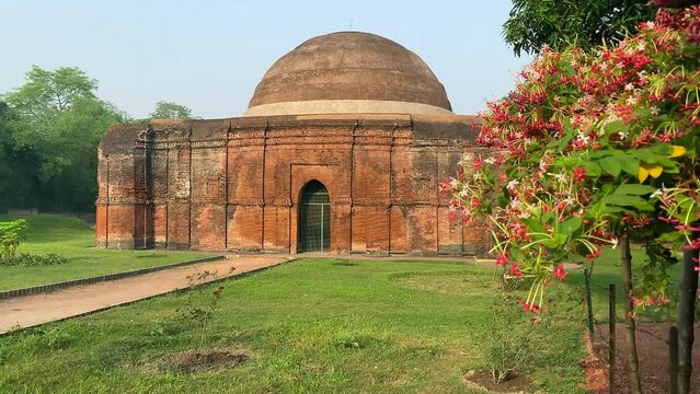 chika or chamkan masjid are the ruins of a small mosque that was the capital of the muslim nawabs of bengal in the 13th to 16th centuries in gaur, west bengal, India.