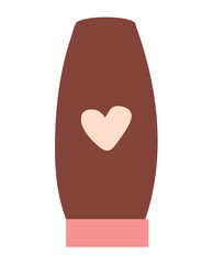 Menstruation element of colorful set. A sophisticated illustration seamlessly integrates creative design with the essential aspect of menstrual cosmetics. Vector illustration.