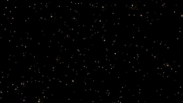 A stunning image of a night sky filled with twinkling stars that illuminate the dark expanse. 3D. 4K. Isolated black background.