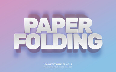 Paper folding editable text style effect	
