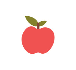 Picnic element of colorful set. This illustration transforms a picnic fruit apple into a visual embodiment of minimalist design and natural beauty against a clean white backdrop. Vector illustration.