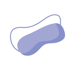 Selfcare element of colorful set. This image transforms eye mask into a visual portrayal of minimalist design and their role in promoting relaxation within a self-care theme. Vector illustration.