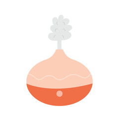 Electric oil diffuser flat vector illustration