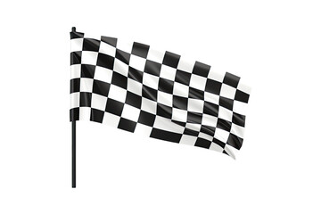 Checkered Flag Iconic Finish Isolated On Transparent Background