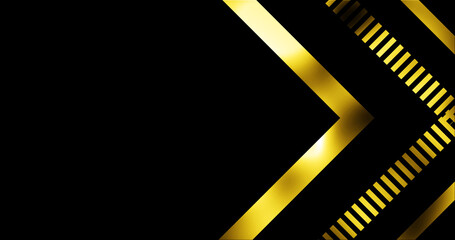 Luxurious arrow triangle geometric premium gold background. 3D striped minimal invitation, corporate bg, presentation award show motion graphic. Futuristic ornament shiny elegant bg.