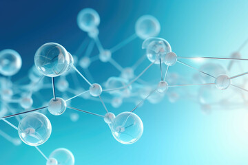 an abstract background with circles and lines on blue background