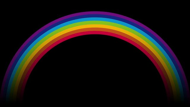 abstract rainbow with copy space. Animated illustration