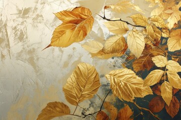 Vibrant autumn hues dance upon a delicate glass canvas, as a golden leaf paints the beauty of fall