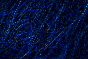 Abstract background. Close-up of tangled wire. Macro image of a dark wire