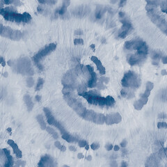 Denim Tie Dye Boho. Indigo Swirl Spiral. Shibori Blue Tie Dye. Spiral Dyed Background. Dyed Repeat. Indigo Circle Print. Vector Seamless Tie Die. Blue Swirl Pattern. Seamless Seamless Indigo.