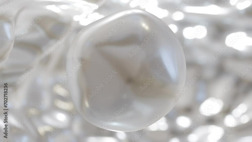 Poster rotation animation of sphere with bokeh background