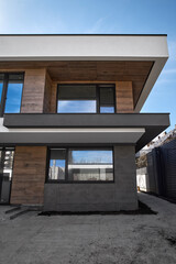 Contemporary Residential Building Exterior in the Daylight