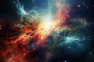 Abstract cosmic explosion of stars and galaxies