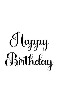 happy birthday animated text video 4k animation motion graphic on white background vertical