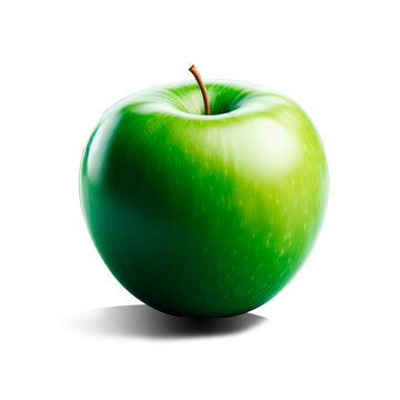 green apple isolated on transparent