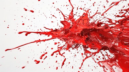 Explosion of emotion: a dynamic splash of red paint conveying movement and energy