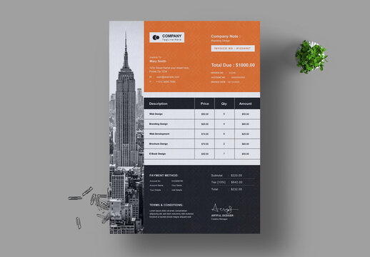 Minimalist Invoice Design