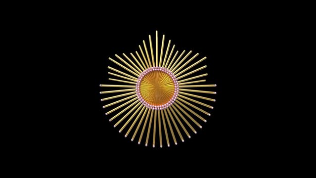 3D wall-showpiece scale animated video