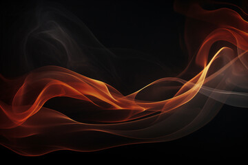 Abstract Red Smoke Explosion on Black Background
