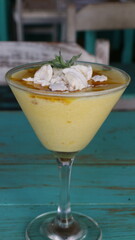 Postre copa helada maracuya