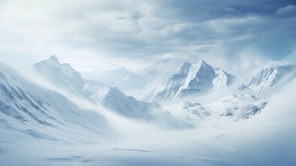Fototapeta na wymiar panorama of mountains with snow