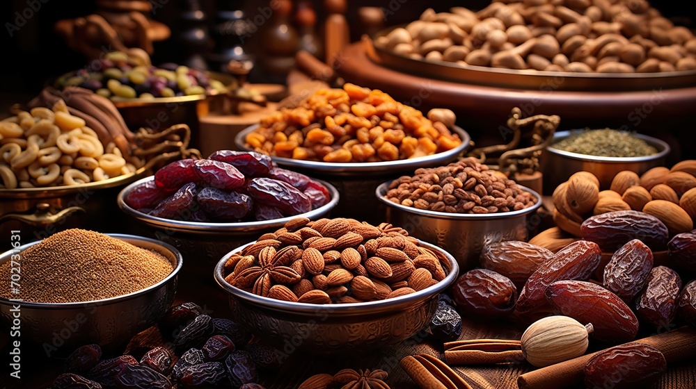 Poster nuts and dried fruits