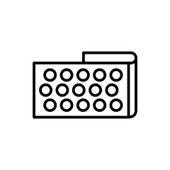 Bubble wrap vector line icon illustration.